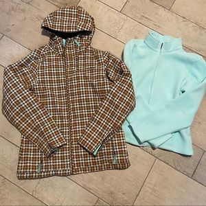 Burton Ski Jacket & L.L. Bean Zip Up